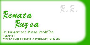 renata ruzsa business card